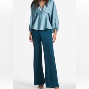 Sachin + Babi NWT SZ 4‎ the Alli in Bottle green Wide Leg Palazzo Pants